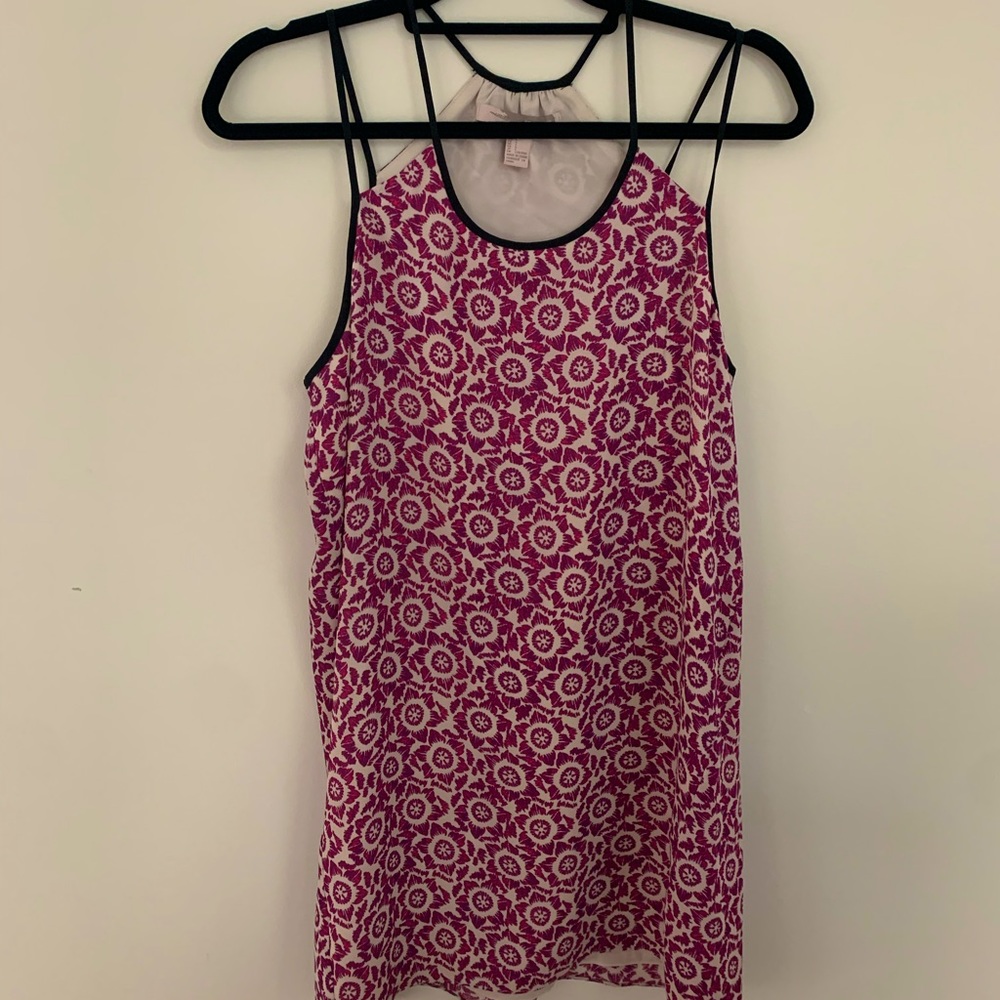 Purple white dress